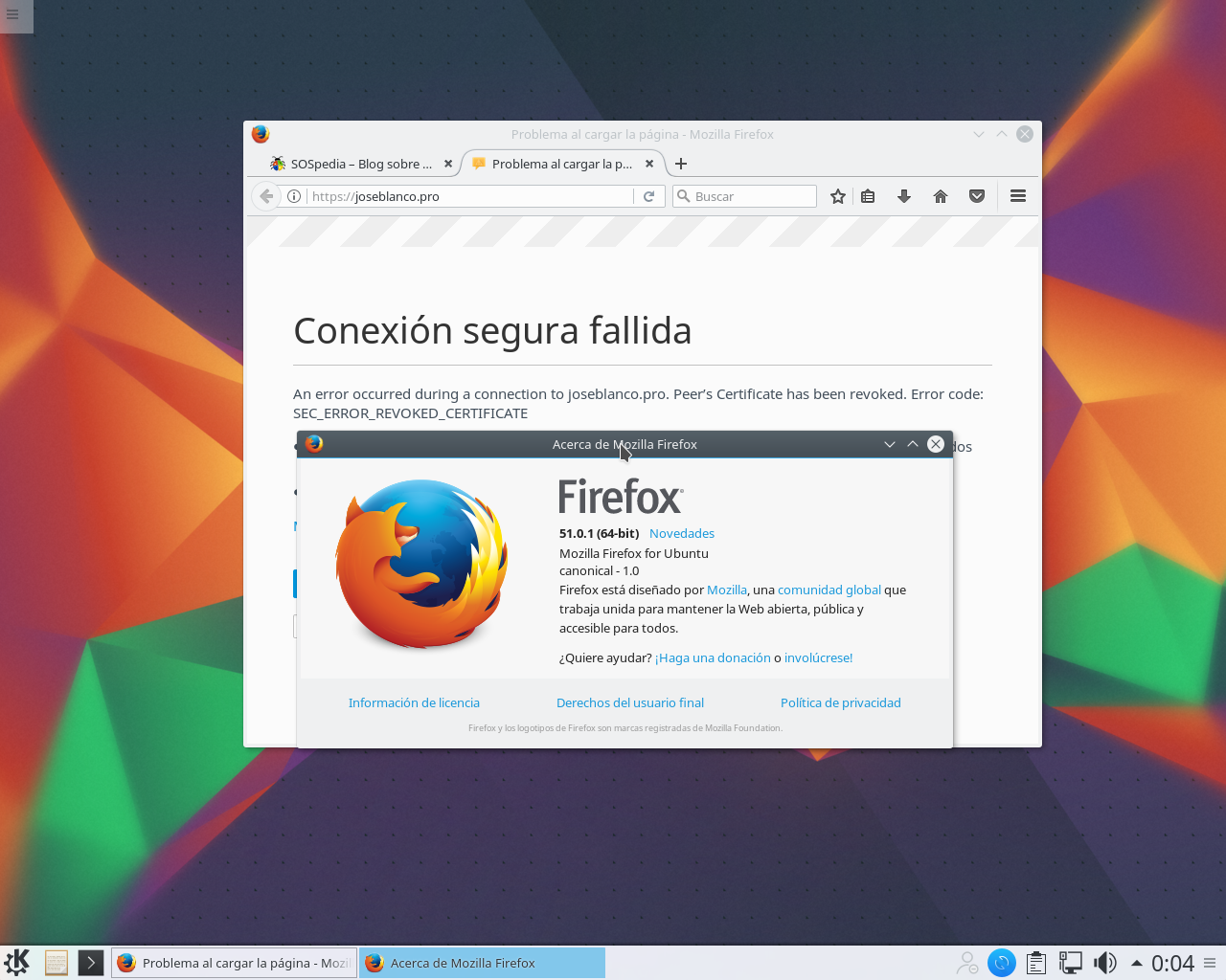Tras la actualización y 'deadline' impuesto por Mozilla Firefox os encontraréis que ya no se confía en vuestro sitio