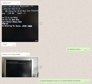 Asistencia técnica via Whatsapp