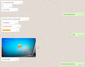 Asistencia técnica via Whatsapp